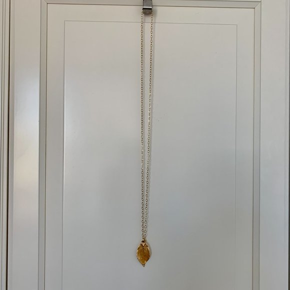 Gold Plated Leave Necklace - Picture 2 of 2